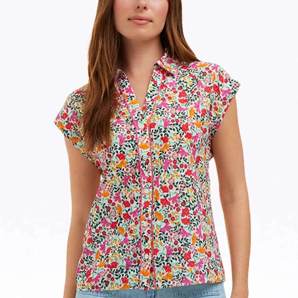 Sadie Top in Coneflowers